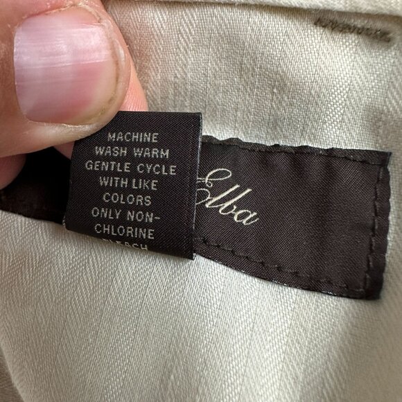 Tasso Elba Mens Cargo Pants 34x32 Khaki 100% Cotton Made In Egypt - Picture 5 of 5